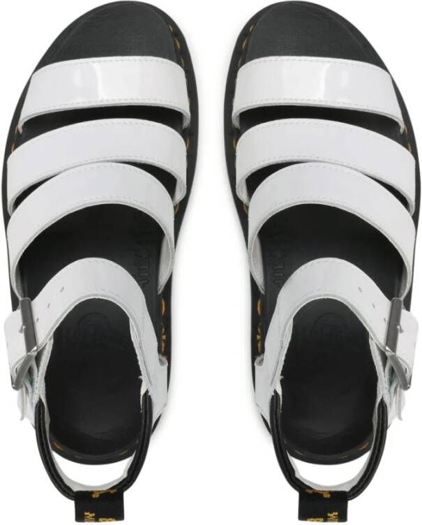 Dr. Martens Ademende platformsandalen met gewatteerde kraag White Dames