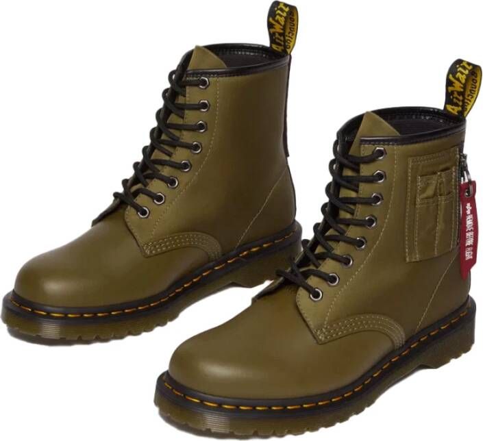 Dr. Martens Alpha 1460 Ben DMS Olive Laarzen Green Unisex