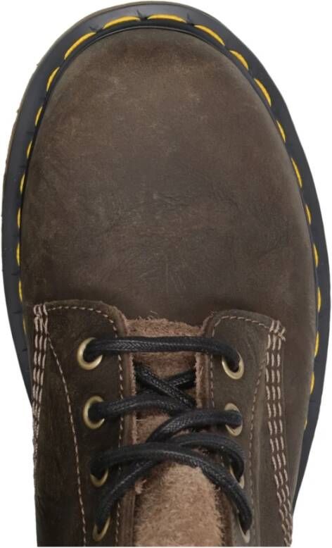 Dr. Martens Amfibische Leren Laarzen met Gouden Patroon Green Heren