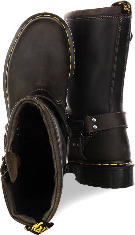 Dr. Martens Anistone Hi Grijze Bikerlaarzen Vrouwen Gray Dames