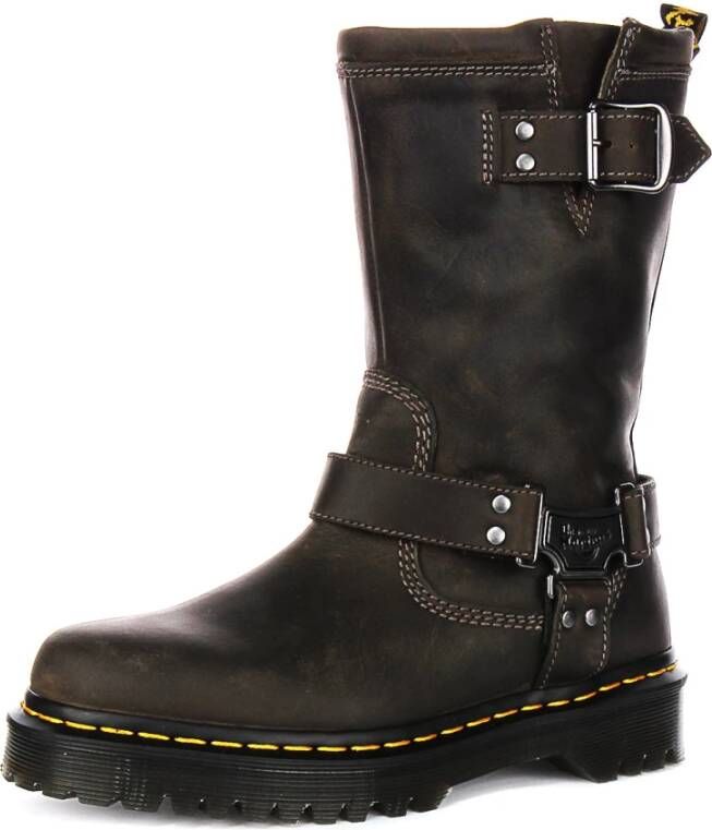 Dr. Martens Anistone Hi Grijze Bikerlaarzen Vrouwen Gray Dames