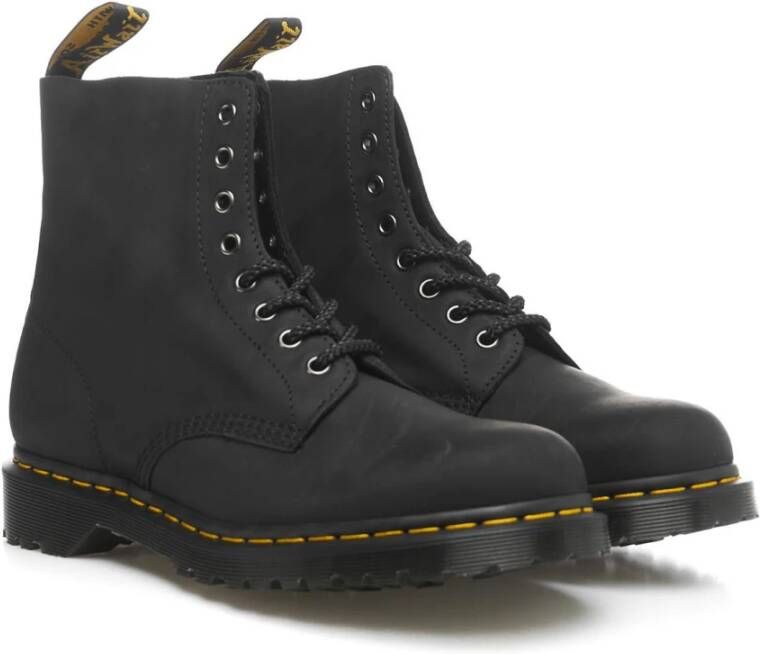 Dr. Martens Zwarte Leren Enkellaarzen voor Heren Zwart Heren