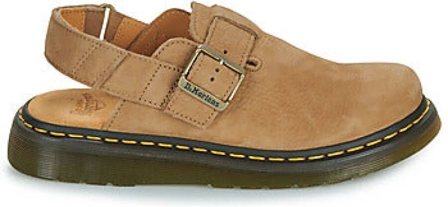 Dr. Martens Beige Nubuck Klompen voor Vrouwen Beige Dames