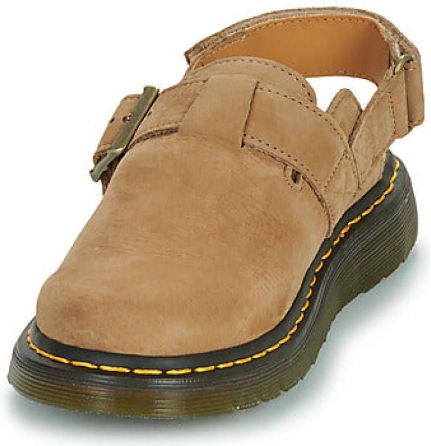 Dr. Martens Beige Nubuck Klompen voor Vrouwen Beige Dames