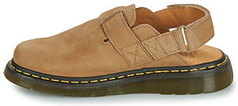 Dr. Martens Beige Nubuck Klompen voor Vrouwen Beige Dames