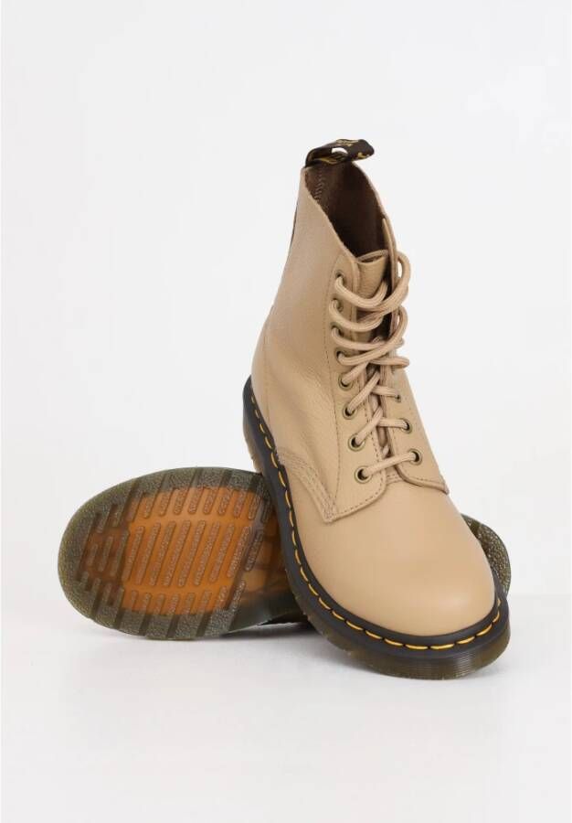 Dr. Martens Beige Savannah Tan Leren Laarzen Beige Dames