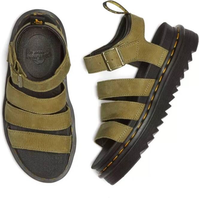 Dr. Martens Blaire Leren Sandalen Green Dames