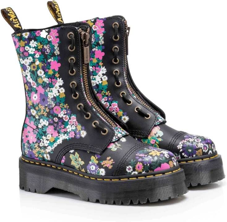 Dr. Martens Bloemig hoog model leren schoenen Multicolor Dames