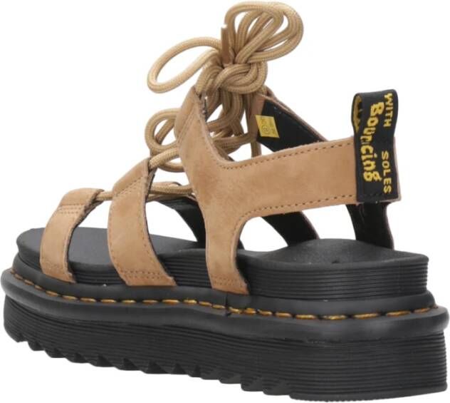 Dr. Martens Bruine Leren Sandalen met Gespen en Veters Brown Dames