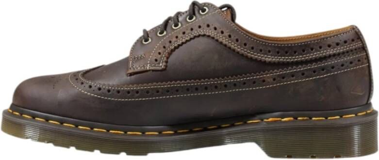 Dr. Martens Bruine Leren Veterschoenen voor Mannen Brown Heren