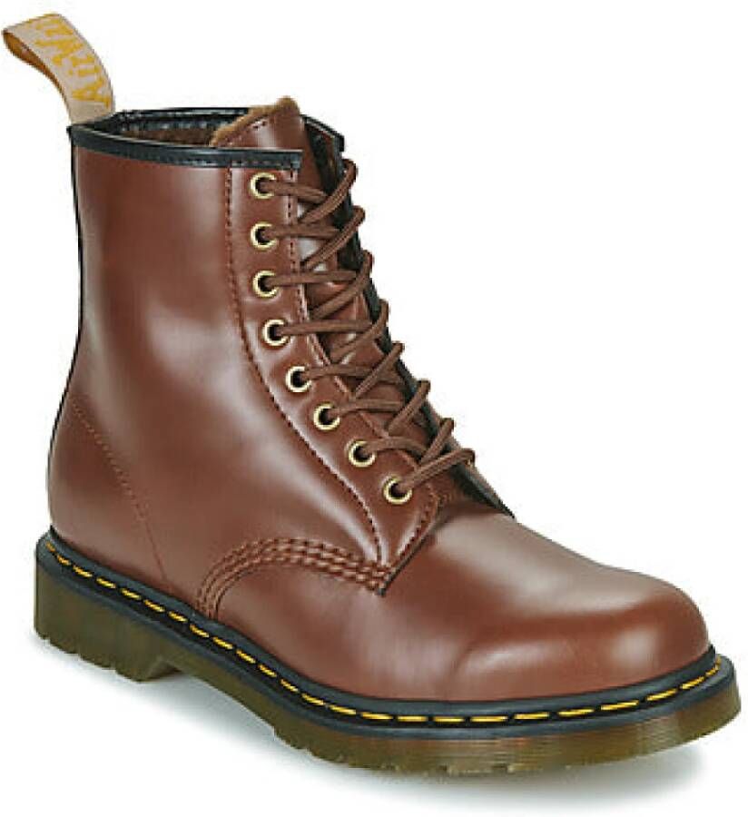 Dr. Martens Bruine Vegan Enkellaarzen Vrouwen Brown Heren