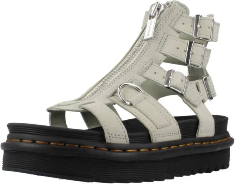 Dr. Martens Casual platte sandalen voor vrouwen Green Dames