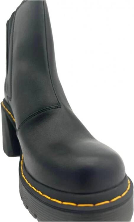 Dr. Martens Chelsea Leren Laarzen met Chunky Hak Black Dames