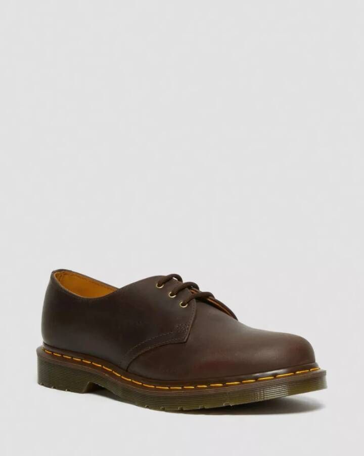 Dr. Martens Crazy Horse Leren Oxford Schoenen Donkerbruin Brown Dames