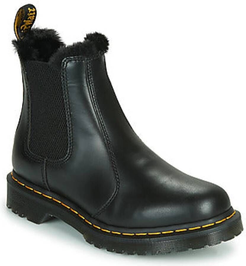 Dr. Martens Dames Leren Laarzen Zwart Leonore Black Dames