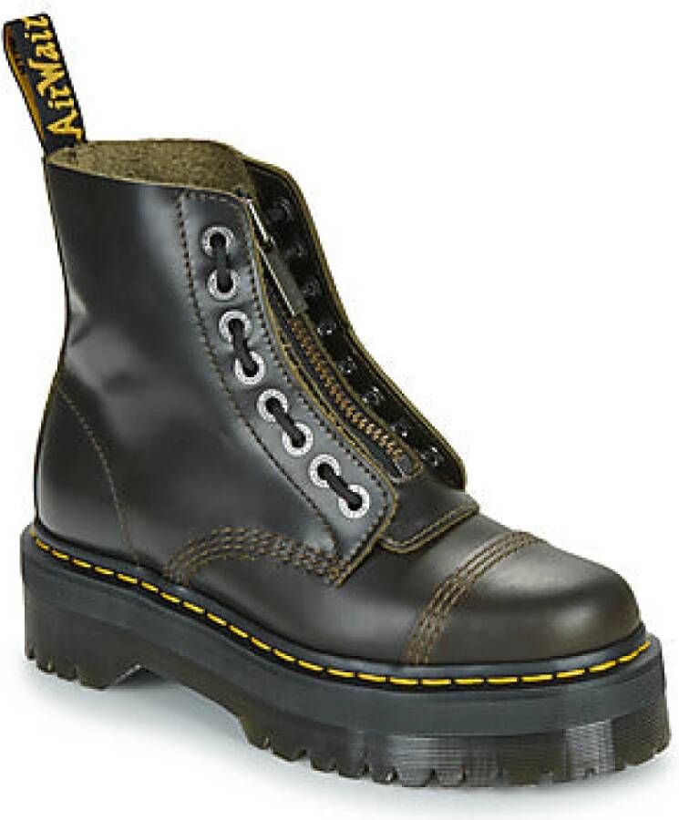 Dr. Martens Donker Taupe Orleans Groene Dameslaarzen Green Dames