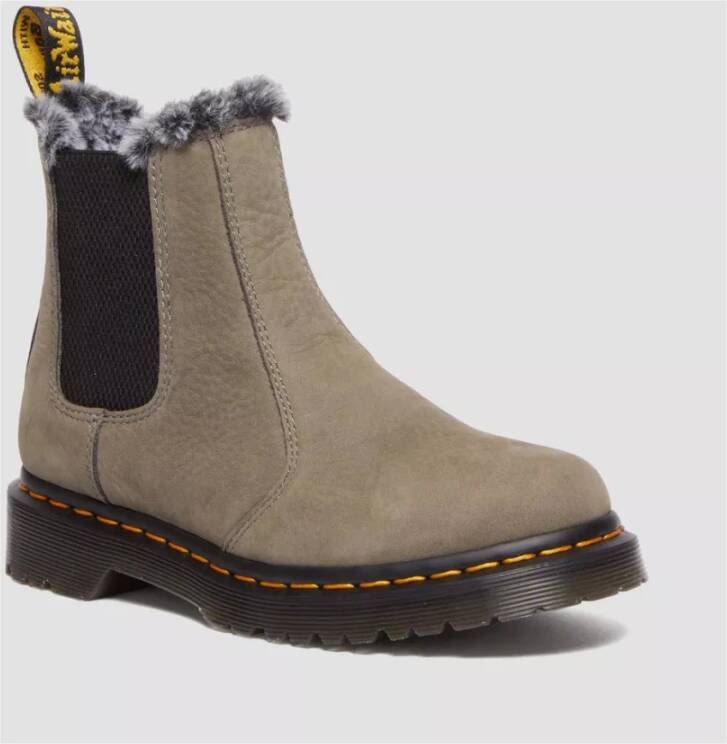 Dr. Martens Faux Fur Gevoerde Chelsea Laarzen Grijs Gray Dames