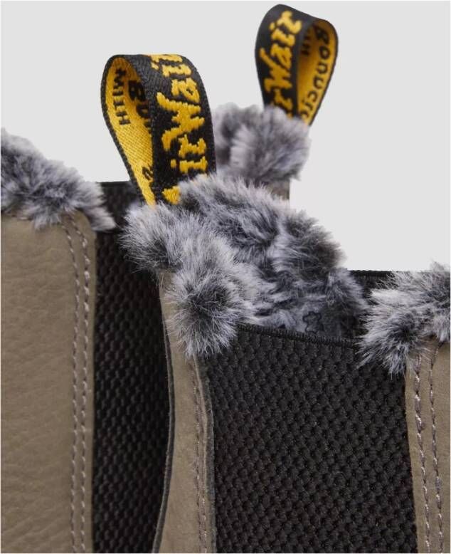 Dr. Martens Faux Fur Gevoerde Chelsea Laarzen Grijs Gray Dames