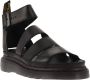 Dr. Martens Zwarte platte leren sandalen met verstelbare gespsluiting Black Dames - Thumbnail 4