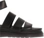 Dr. Martens Zwarte platte leren sandalen met verstelbare gespsluiting Black Dames - Thumbnail 8