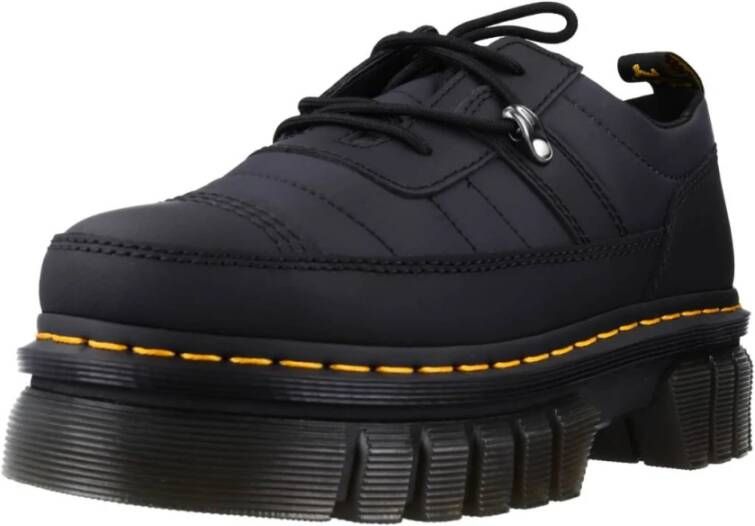 Dr. Martens Gestikte Veterschoenen Black Dames