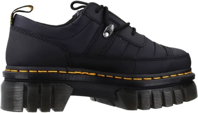 Dr. Martens Gestikte Veterschoenen Black Dames