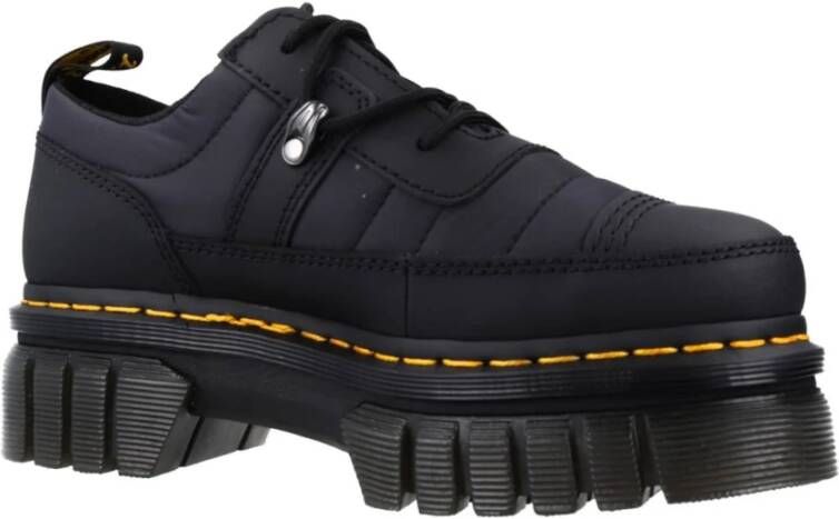 Dr. Martens Gestikte Veterschoenen Black Dames