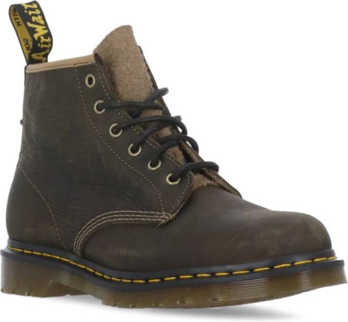 Dr. Martens Groene Leren Veterschoenen Green Heren