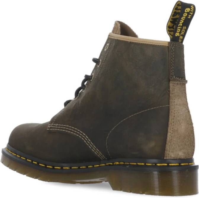 Dr. Martens Groene Leren Veterschoenen Green Heren