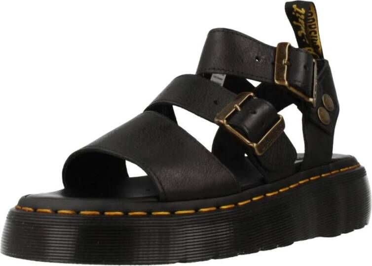 Dr. Martens Gryphon Quad Pisa Platte Sandalen Black Dames