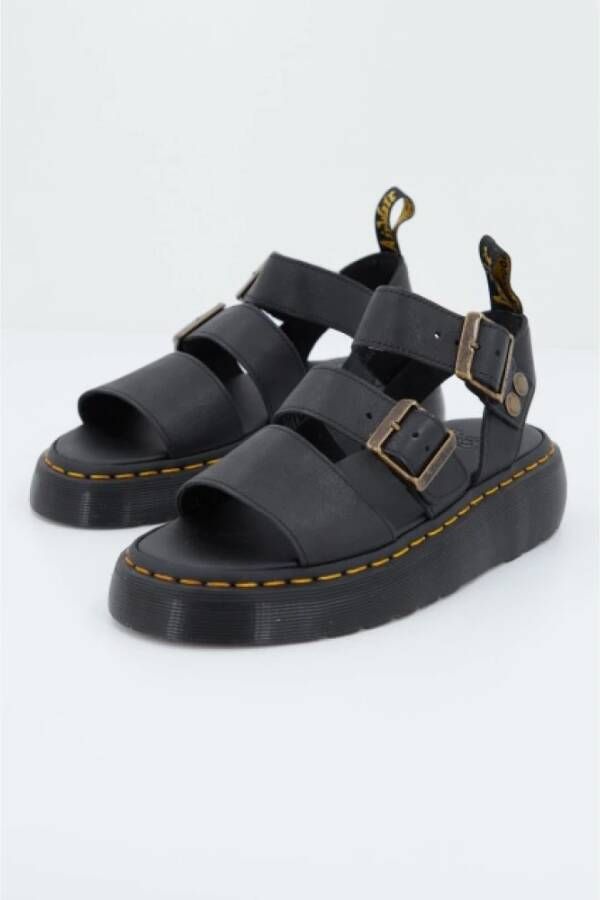 Dr. Martens Gryphon Quad Pisa Platte Sandalen Black Dames