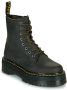 Dr. Martens Houtskool Grijs Gebrand Wasachtig Aantrek Laarzen Brown Dames - Thumbnail 2