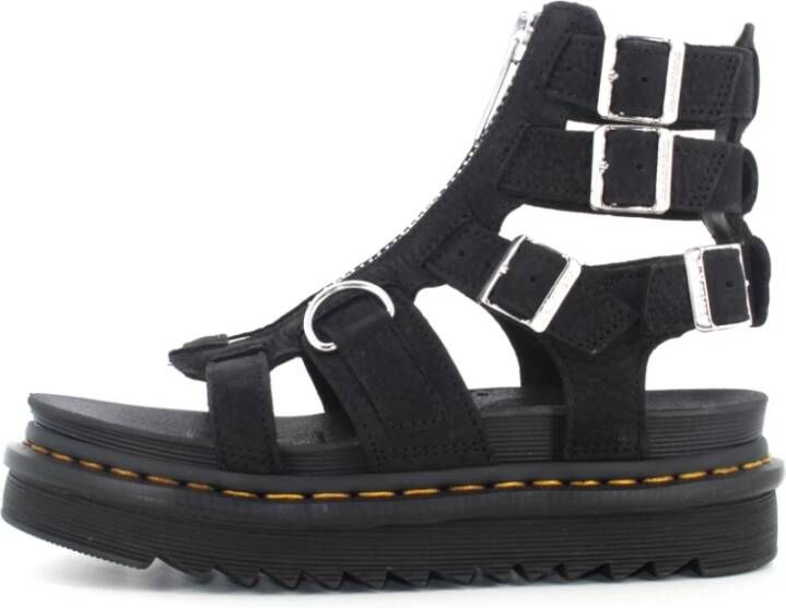 Dr. Martens Houtskool Grijs Nubuck Sandalen Black Dames