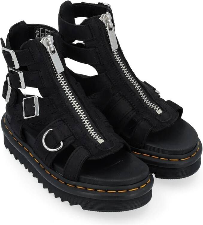 Dr. Martens Houtskool Grijs Tumbled Sneakers Black Dames