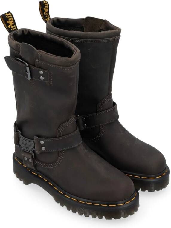 Dr. Martens Houtskoolgrijs Anistone Hi Schoenen Brown Dames