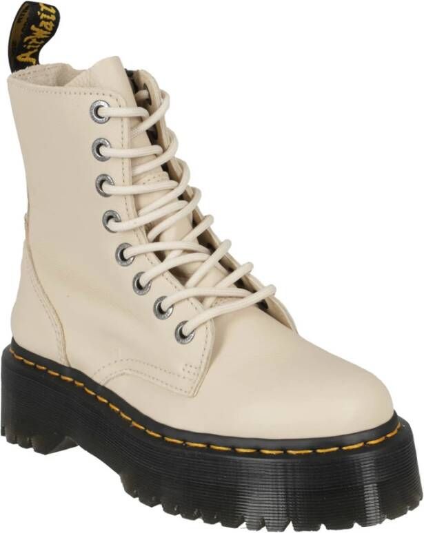 Dr. Martens Klassieke Leren Laarzen voor Mannen Beige Dames