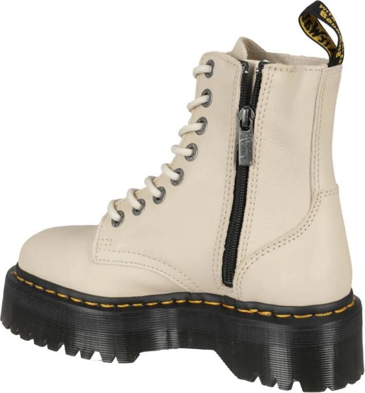 Dr. Martens Klassieke Leren Laarzen voor Mannen Beige Dames