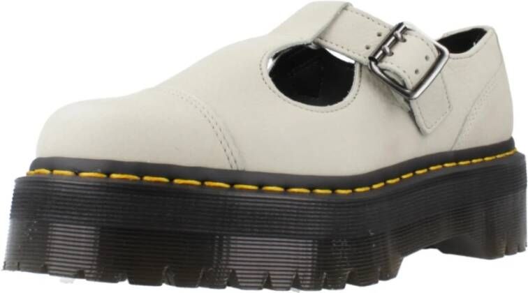 Dr. Martens Klassieke Leren Platte Schoenen voor Vrouwen White Dames