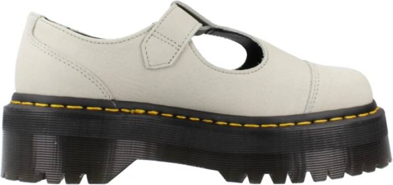 Dr. Martens Klassieke Leren Platte Schoenen voor Vrouwen White Dames