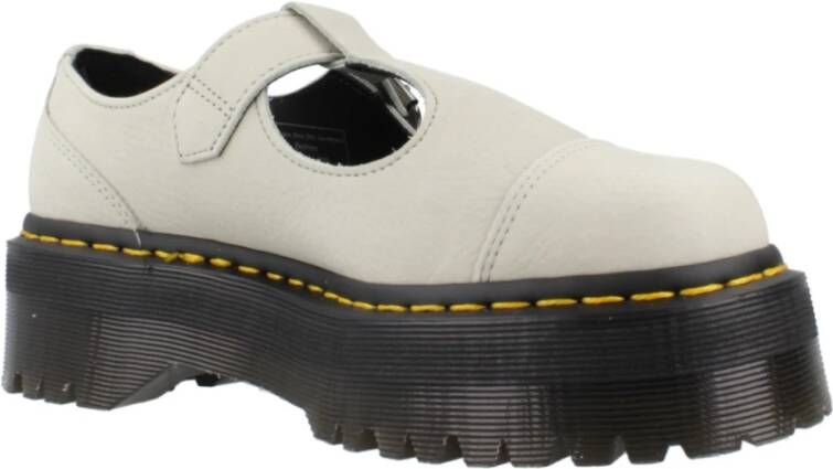 Dr. Martens Klassieke Leren Platte Schoenen voor Vrouwen White Dames