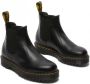 Dr. Martens Zwarte Leren Laarzen met Elastische Inzetstukken Black - Thumbnail 11