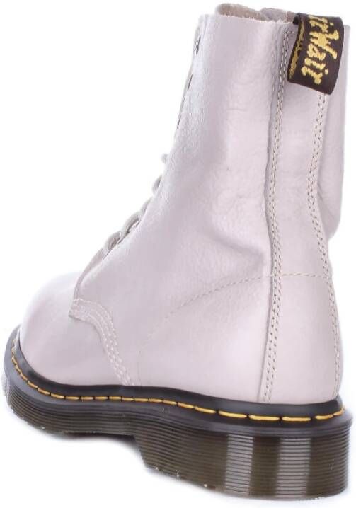 Dr. Martens Leren enkellaarzen met logo Beige Heren