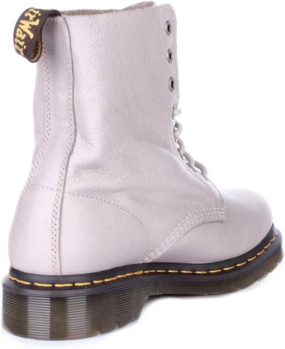 Dr. Martens Leren enkellaarzen met logo Beige Heren