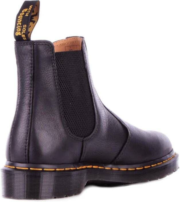 Dr. Martens Leren Logo Laarzen Rubberen Zool Black Heren