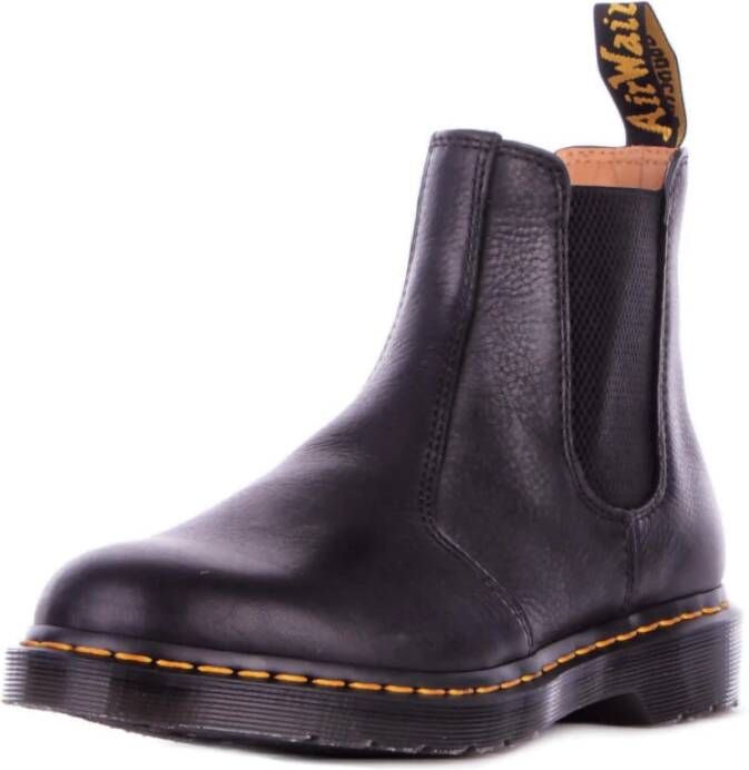 Dr. Martens Leren Logo Laarzen Rubberen Zool Black Heren