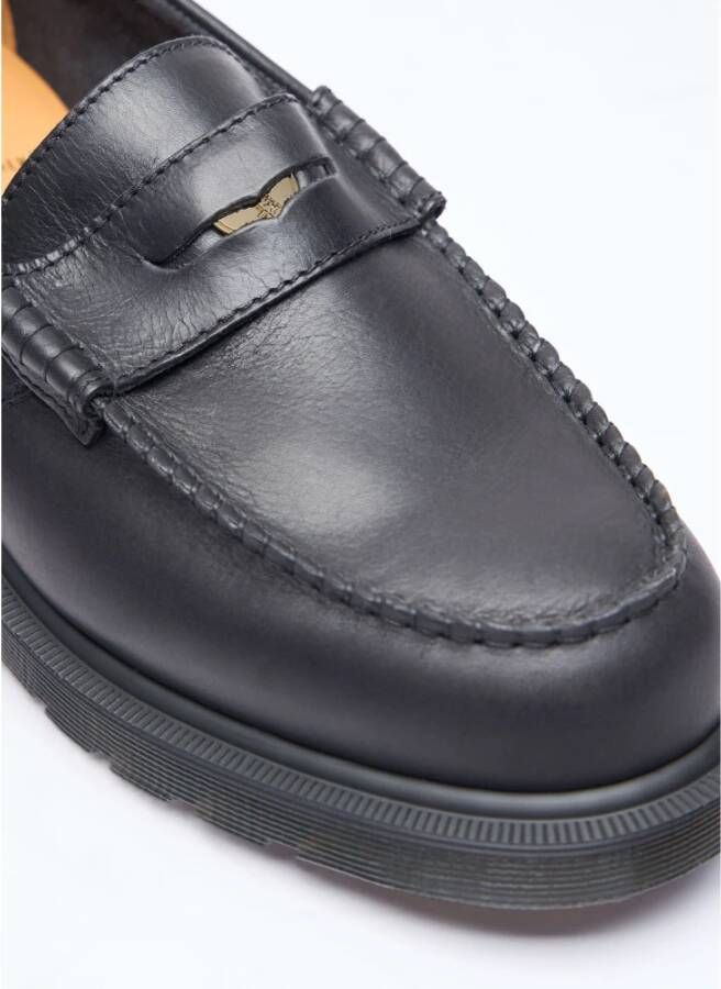 Dr. Martens Leren Penny Strap Loafers Black Heren