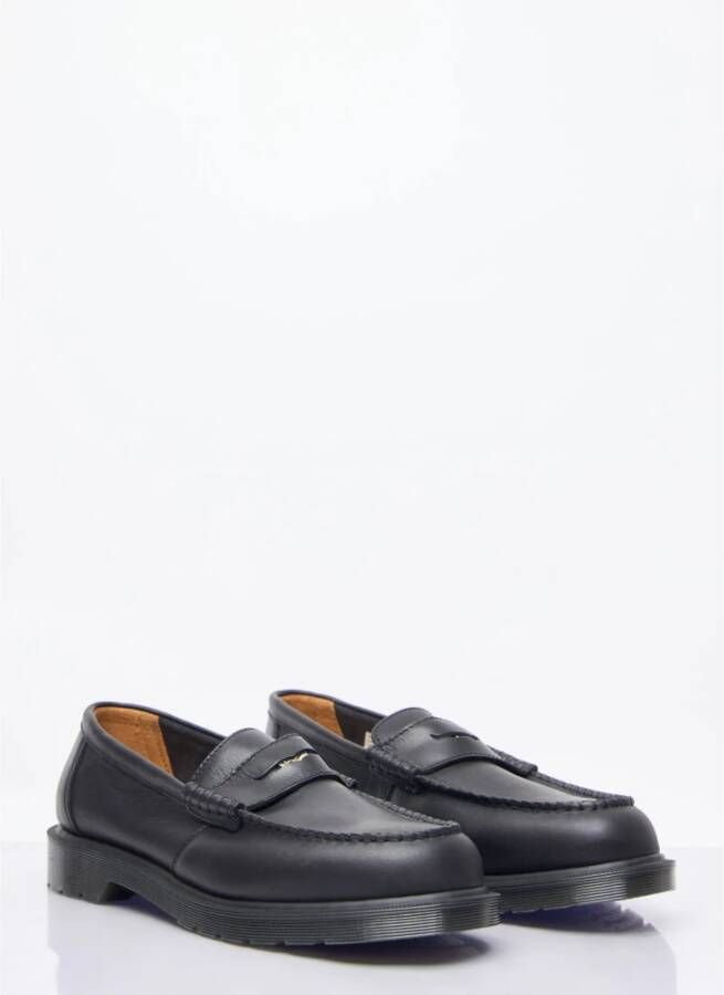 Dr. Martens Leren Penny Strap Loafers Black Heren