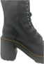 Dr. Martens Leren Plateau Enkellaarzen met Uitlopende Hak Black Dames - Thumbnail 3