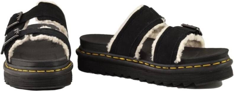 Dr. Martens Leren sandaal met rubberen zool Black Heren