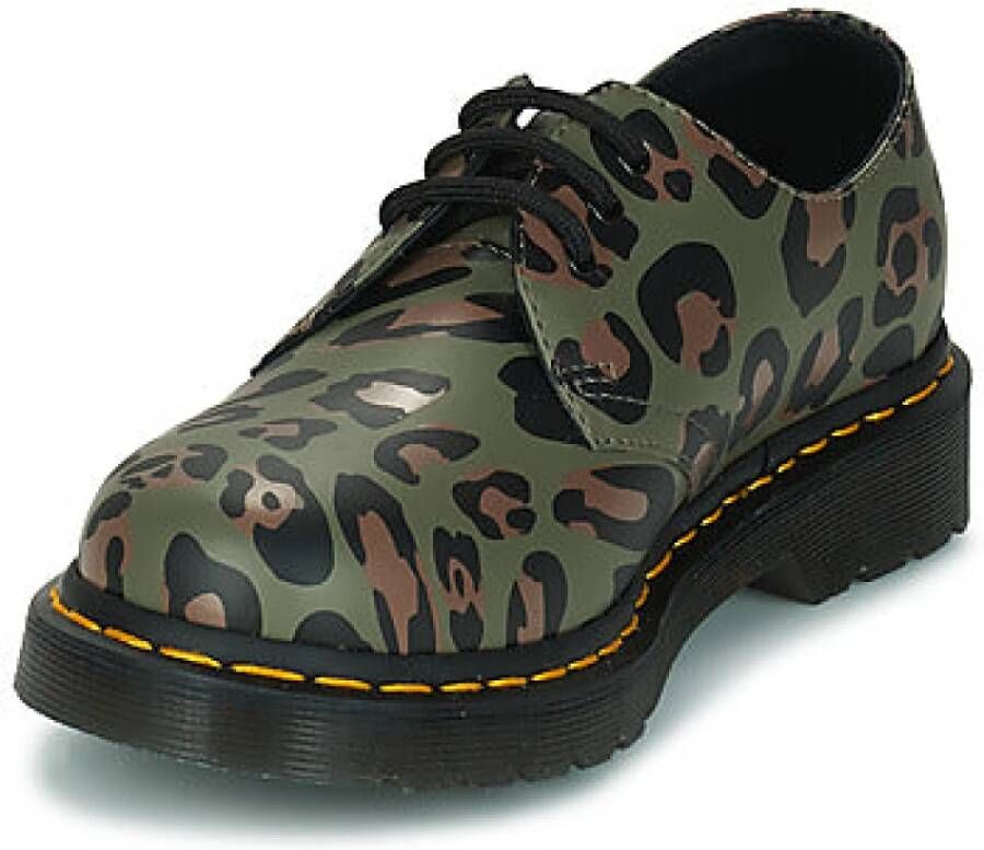 Dr. Martens Luipaardprint Enkellaarzen voor vrouwen Green Dames